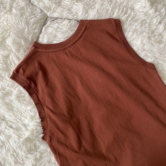 Lofarm Organic Cotton Sleeveless Top M Brown - Picture 4 of 6